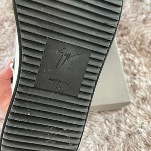 Giuseppe white leather high top sneakers